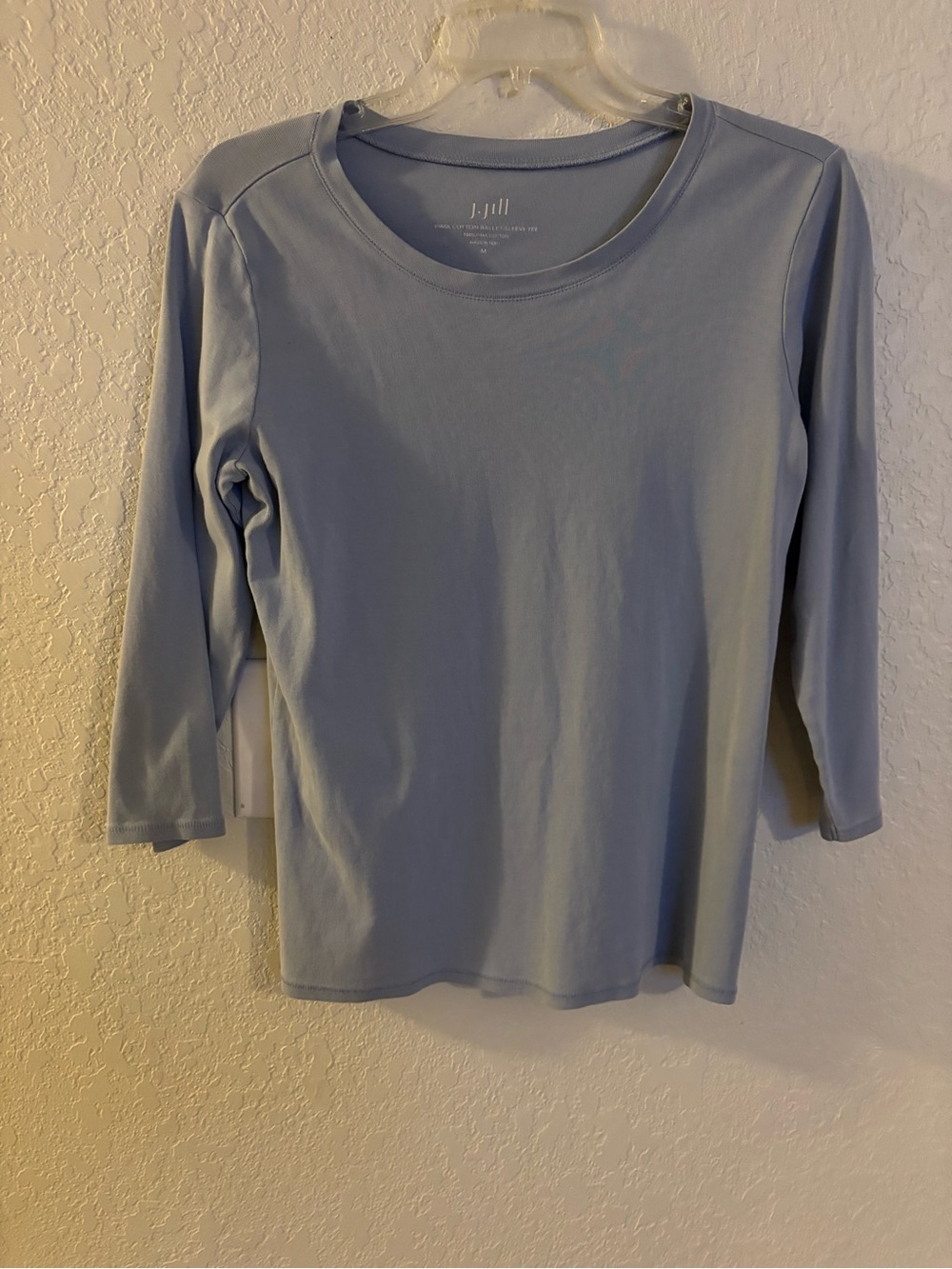 J. Jill Pale Blue Long Sleeve Crewneck Top